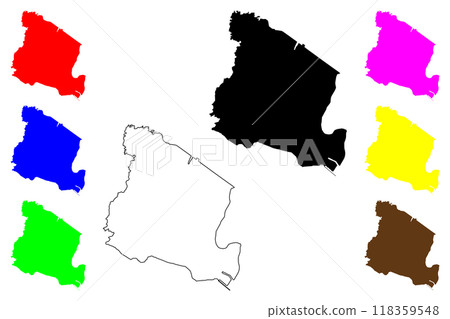 Essex County, New Jersey (U.S. county, United States of America, USA, U.S., US) map vector illustration, scribble sketch Essex map 118359548