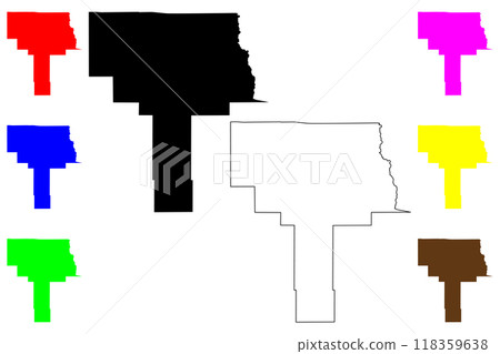 Grant County, New Mexico (U.S. county, United States of America, USA, U.S., US) map vector illustration, scribble sketch Grant map 118359638