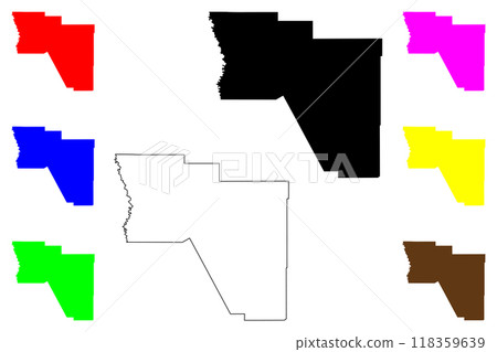 Harding County, New Mexico (U.S. county, United States of America, USA, U.S., US) map vector illustration, scribble sketch Harding map 118359639