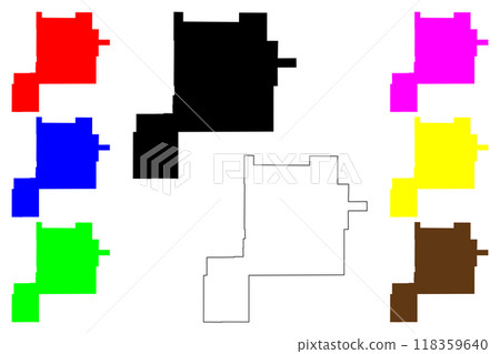 Chaves County, New Mexico (U.S. county, United States of America, USA, U.S., US) map vector illustration, scribble sketch Chaves map 118359640