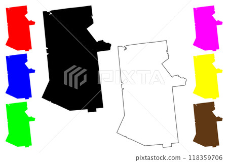Hamilton County, New York State (U.S. county, United States of America, USA, U.S., US) map vector illustration, scribble sketch Hamilton map 118359706