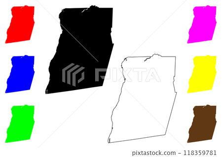 Rensselaer County, New York State (U.S. county, United States of America, USA, U.S., US) map vector illustration, scribble sketch Rensselaer map 118359781
