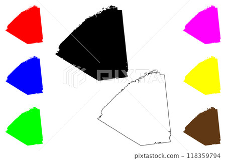St. Lawrence County, New York State (U.S. county, United States of America, USA, U.S., US) map vector illustration, scribble sketch Saint Lawrence map 118359794