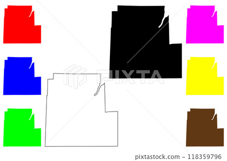 Steuben County, New York State (U.S. county, United States of America, USA, U.S., US) map vector illustration, scribble sketch Steuben map 118359796