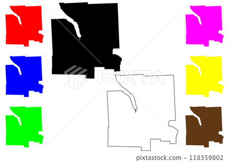 Tompkins County, New York State (U.S. county, United States of America, USA, U.S., US) map vector illustration, scribble sketch Tompkins map 118359802