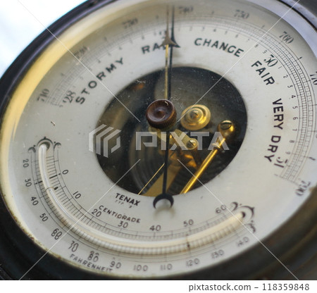 Antique marine barometer 118359848