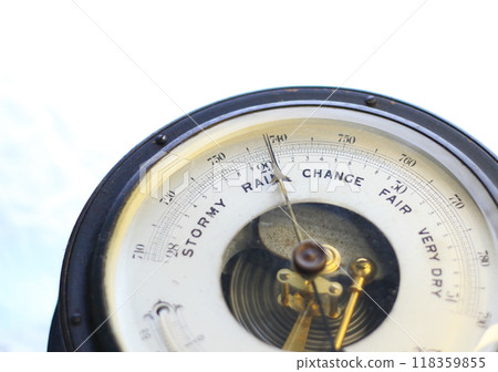 Antique marine barometer 118359855