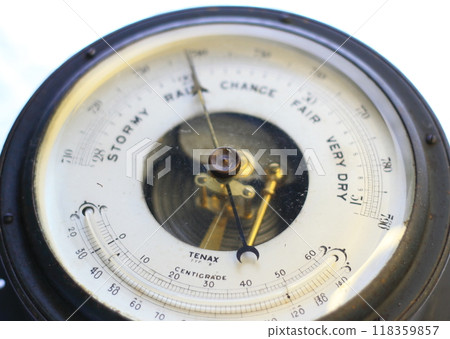 Antique marine barometer Antique marine barometer 118359857