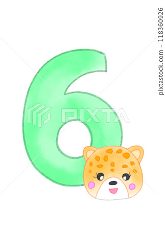 Numbers with cute tiger cubs 118360926