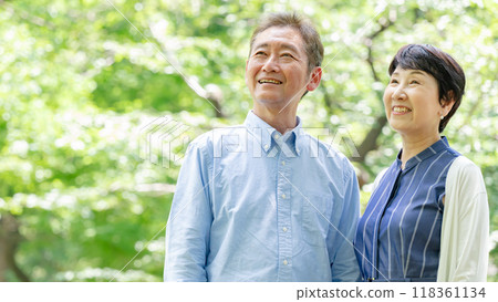 Senior couple lifestyle fresh greenery Senior couple lifestyle fresh greenery 118361134