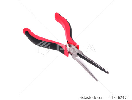 round nose pliers long red black isolate close up 118362471