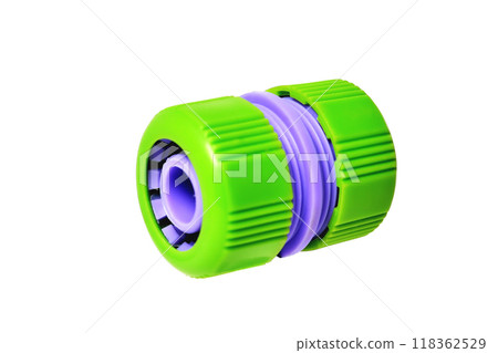 hose connector white background close-up 118362529