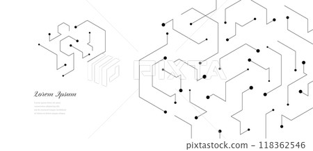 幾何抽象六邊形電路科學背景透明 幾何抽象六邊形電路科學背景透明 118362546