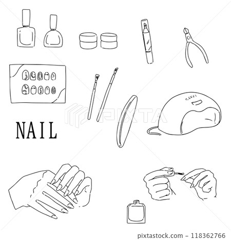 簡單畫線美甲用品 118362766