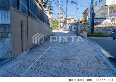 Tenjinzaka, one of the Seven Hills of Tennoji, Osaka City 118362841