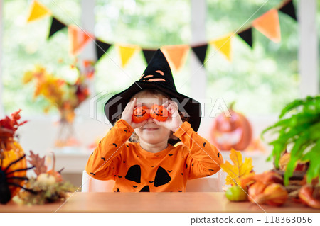 Child in Halloween costume. Kids trick or treat. Child in Halloween costume. Kids trick or treat. 118363056