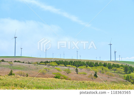 The windy hills: a spectacular view of the Soya Hills 118363565