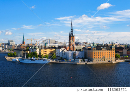 Stockholm cityscape seen from a hill in Sweden Stockholm cityscape seen from a hill in Sweden 118363751