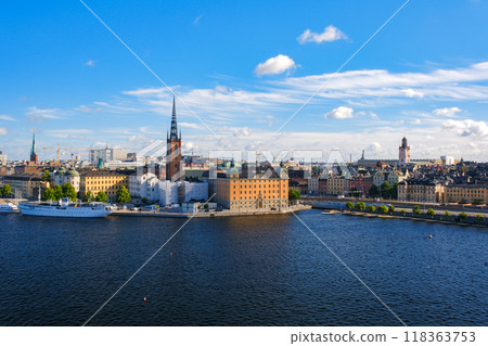 Stockholm cityscape seen from a hill in Sweden Stockholm cityscape seen from a hill in Sweden 118363753