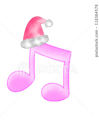Christmas patterned musical notes Christmas patterned musical notes 118364578