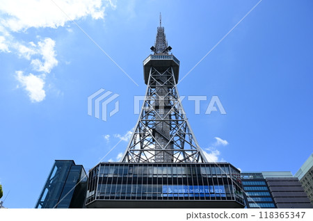 Nagoya TV Tower: Chubu Electric Power MIRAITOWER and the sky above Nagoya TV Tower: Chubu Electric Power MIRAITOWER and the sky above 118365347