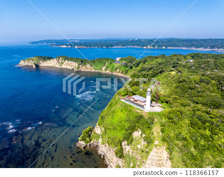 Katsuura Lighthouse, Cape Yawata, and Katsuura Bay (Katsuura City, Chiba Prefecture) 118366157