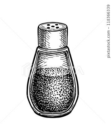 Pepper shaker ink sketch Pepper shaker ink sketch 118366339