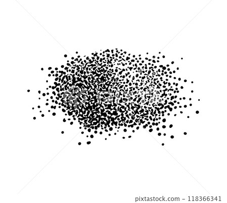 Ground black pepper ink sketch Ground black pepper ink sketch 118366341