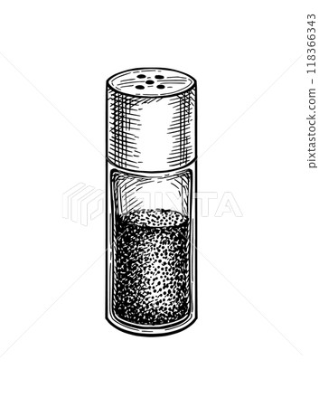 Pepper shaker ink sketch Pepper shaker ink sketch 118366343