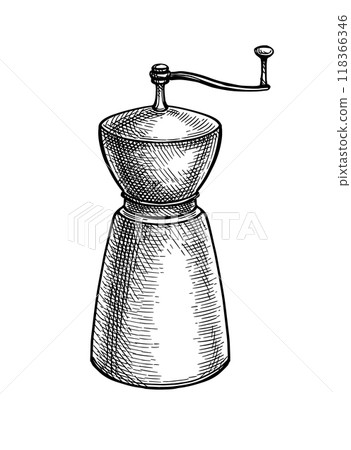 Spice grinder ink sketch Spice grinder ink sketch 118366346