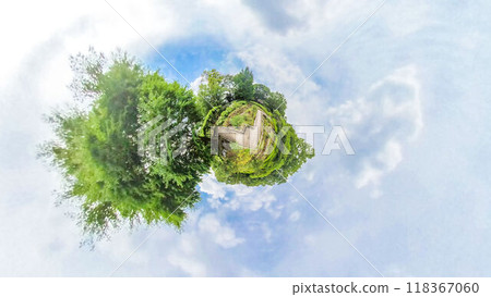 360度照片小星球的神秘世界 綠色星球 118367060