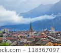 Beautiful streetscape of Trento, the ancient city in northern Italy 118367097