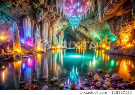 light in cave 118367123