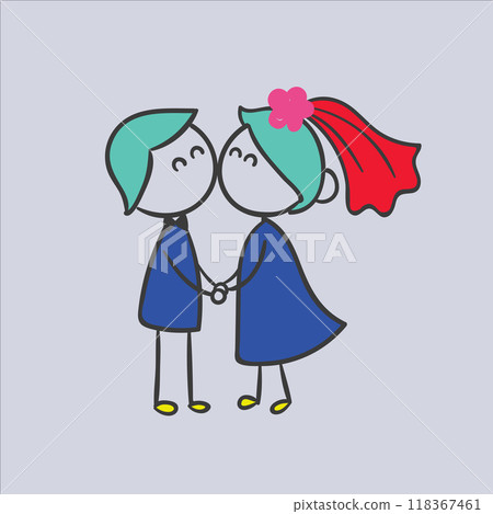 cartoon images with interesting shapes and color combinations with a good style 118367461