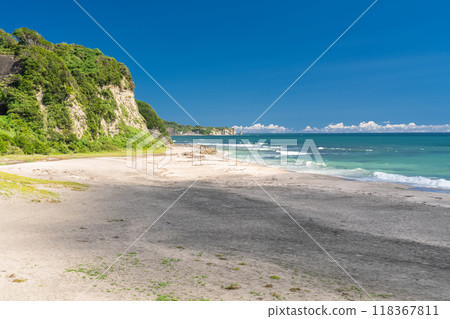 《千葉縣》貝原海岸和勝浦市外房的美麗海灘 118367811