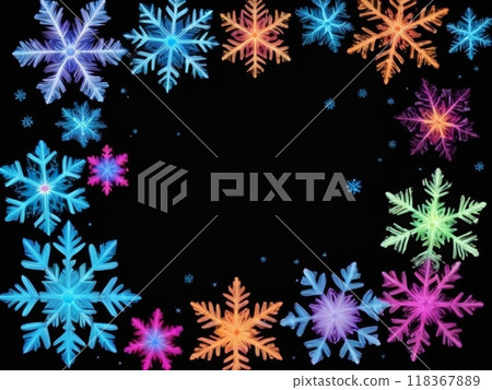 Colorful snowflake illustration 118367889