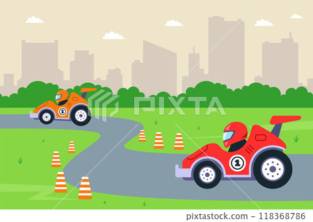 a racing track for automobiles. 118368786