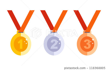 3 medals for winners in sports. 118368805