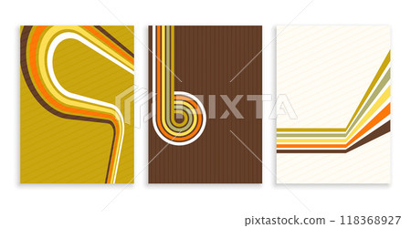 collection of abstract set of retro lines poster background collection of abstract set of retro lines poster background 118368927