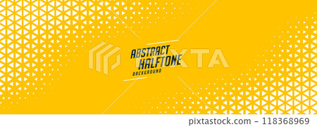 abstract halftone yellow banner design abstract halftone yellow banner design 118368969