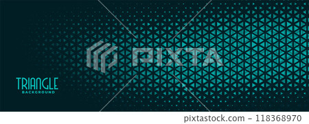 abstract small triangle halftone pattern banner 118368970