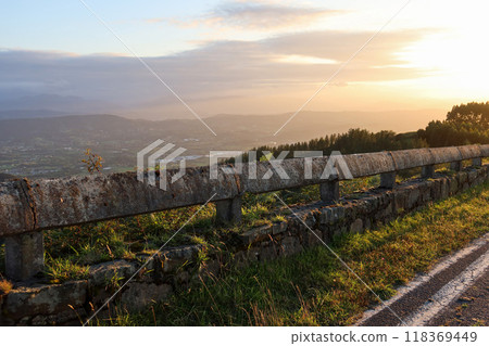 The Road Ascending Toward the Summit of Sollube, Basque Country, Spain 118369449