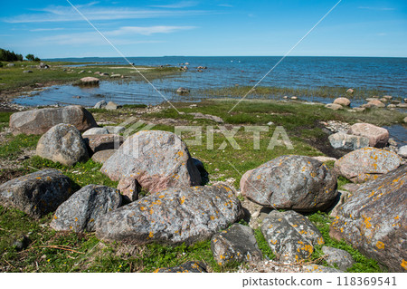Uugu bluff or cliff on the Muhu Island in Estonia, located by the and near the island of Saaremaa 118369541