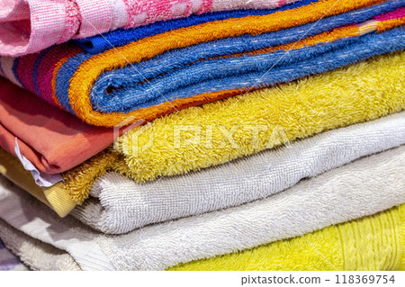 A stack of towels A stack of towels 118369754
