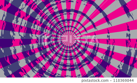 vibrant hypnotic tunnel with alternating pink, purple, and gray checkered patterns radiating from the center, creating a dizzying, vortex-like illusion vibrant hypnotic tunnel with alternating pink, purple, and gray checkered patterns radiating from the center, creating a dizzying, vortex-like illusion 118369844