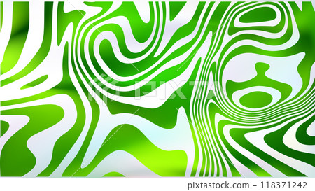Abstract white green fluid swirl bg. Psychedelic groovy style 118371242
