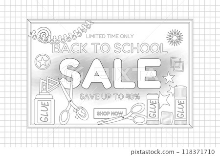 Back to School Sale Coloring Page 118371710