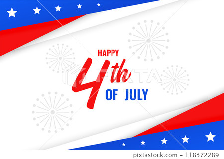 independence day forth of july united states flag in paper cut style 118372289