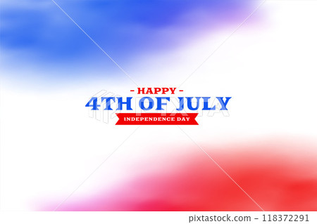 happy 4th of july american flag in cloudy smoke style 118372291