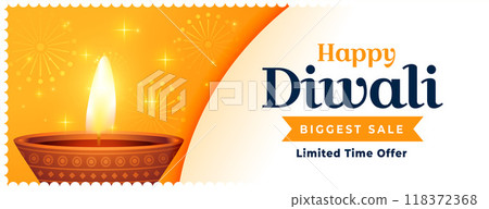 biggest sale and offer banner for festival of lights diwali biggest sale and offer banner for festival of lights diwali 118372368